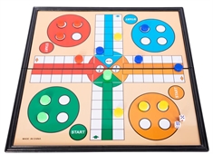 Brætspil - Ludo med magnetisk spilleplade og brikker - Ideelt til rejsebrug