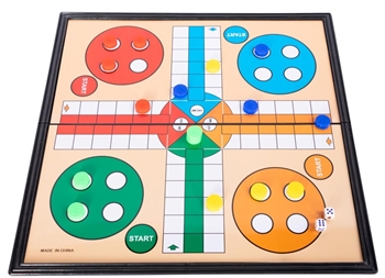 Brætspil - Ludo med magnetisk spilleplade og brikker - Ideelt til rejsebrug