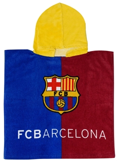 Badeponcho - 100% Blødt bomuld badehåndklæde - 50x100 cm - FC Barcelona håndklæde