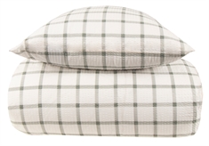 Bæk og Bølge sengetøj 140x200 cm - Check green sengesæt 100% Bomulds krepp - By Night sengelinned 