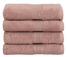 Økologisk håndklæde - 50x100 cm - 100% GOTS-certificeret bomuld - Støvet rosa håndklæde fra Premium By Borg
