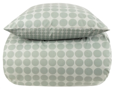 Sengetøj 150x210 cm - Circle green - Prikket sengetøj - 100% Bomuld - Borg Living sengesæt