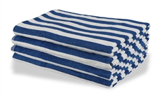 Strandhåndklæde - 100x200 cm - 100% Bomuld - Blå og hvide striber - Strand håndklæde - Nordstrand Home