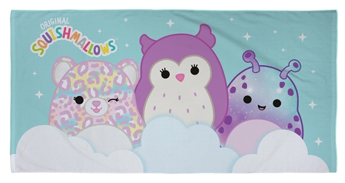 Håndklæde med Squishmallows motiv - 70x140 cm - 100% Bomuld