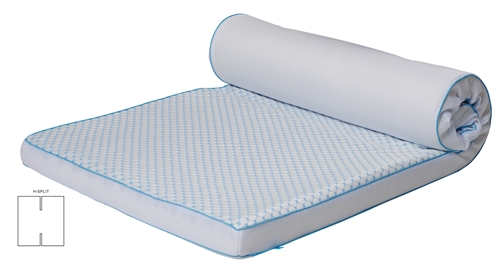 Kølende H-split topmadras - 180x210 cm - 7 zoner - Luksus memoryskum topmadras 8 cm høj  - SLEEP TECH By Borg